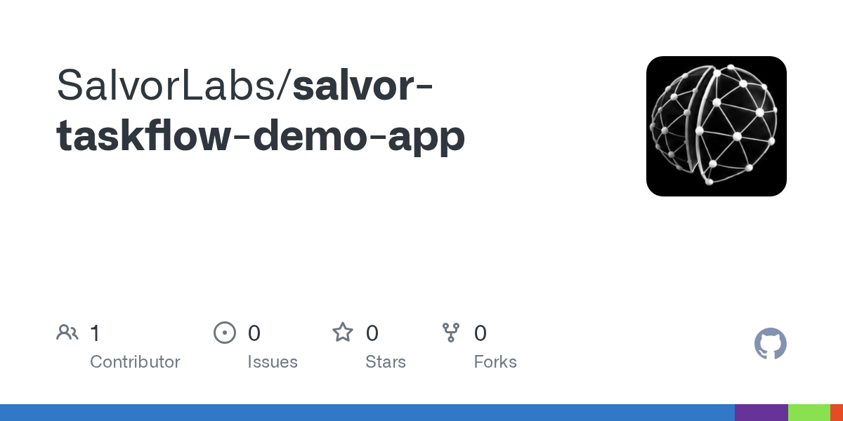 GitHub preview of SalvorLabs/salvor-taskflow-demo-app